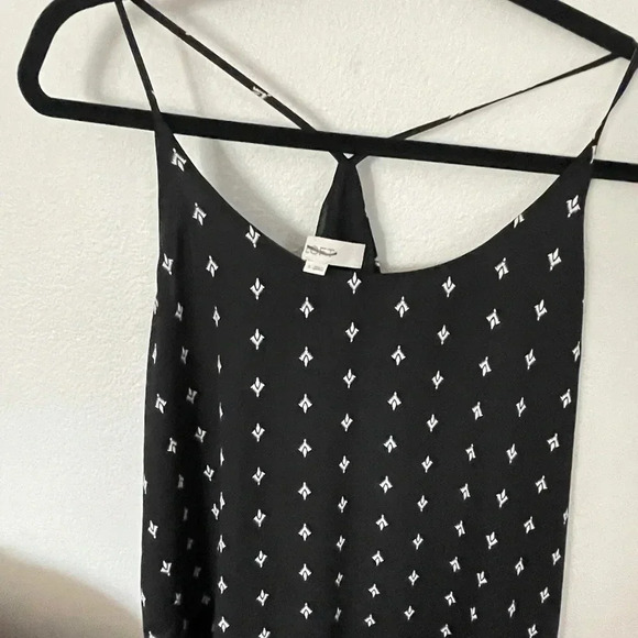 Ann Taylor Loft women black/white drapey halter top sleeveless size Small - Picture 3 of 6
